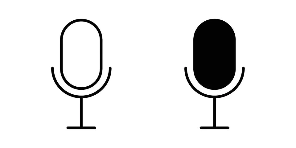 Microphone icon Illustration set. Vector Eps10 for apps Stock-Illustration