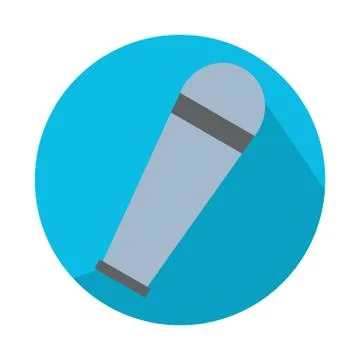 Microphone icon illustration vector with color background 스톡 일러스트