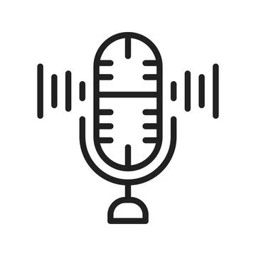Microphone Icon Image. Illustrazione stock