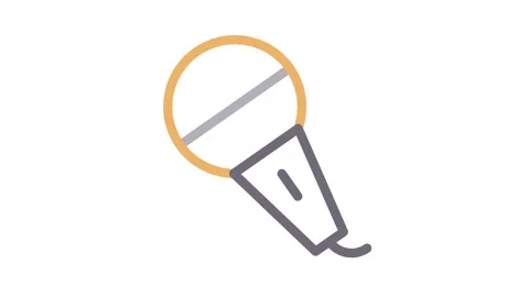 A microphone icon, indicating a focus on audio or voice-related content. Stock Footage 334766250
