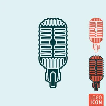 Microphone icon isolated Stock Illustration