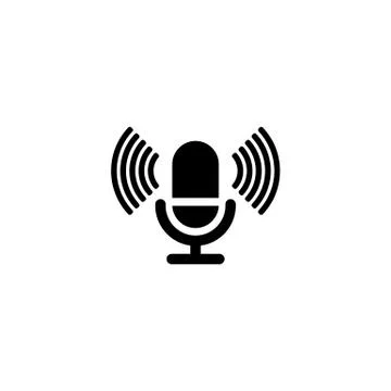 Microphone icon on isolated white background. EPS 10 vector Stock Illustration