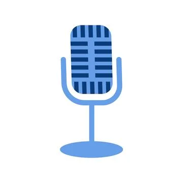 Microphone icon isolated on white background for your web and mobile app design. Stock Illustration