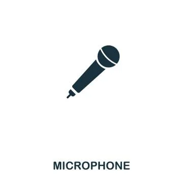 Microphone icon. Line style icon design. UI. Illustration of microphone icon Stock Illustration