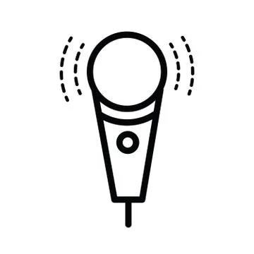 Microphone Icon  line style Stock Illustration