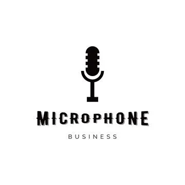 Microphone icon logo design inspiration Stock Illustration