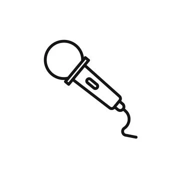 Microphone icon logo sign vector outline Stock-Illustration