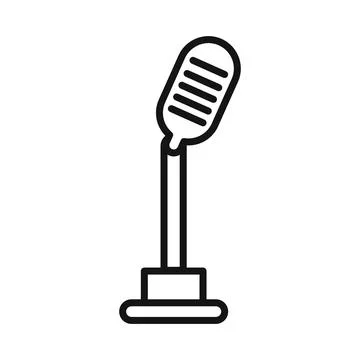 Microphone icon mark in filled style Stock-Illustration