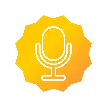 Microphone icon. microphone illustration. Flat vector icon. can use for, icon Stock Illustration