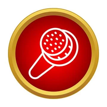 Microphone icon for music performance and karaoke fun Stock Illustration