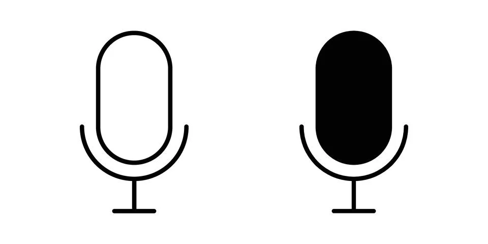Microphone icon or illustration vector symbols Stock Illustration