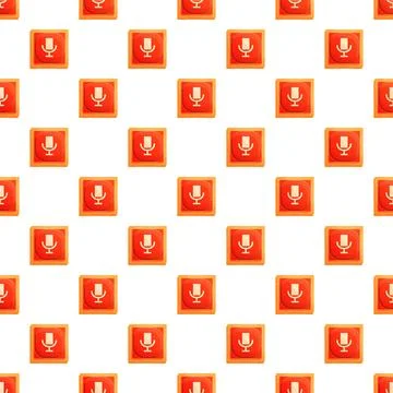 Microphone icon pattern creating abstract background design Illustrazione stock