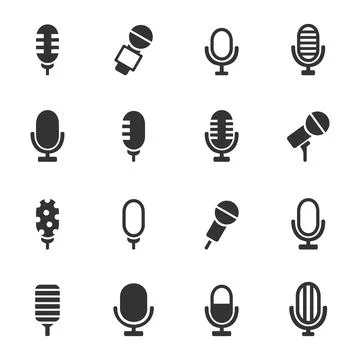 Microphone an icon Stock Photos