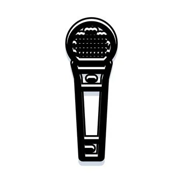 Microphone icon for recording audio and sound Illustrazione stock