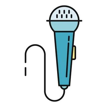 Microphone icon representing audio, music, and recording sound Illustrazione stock