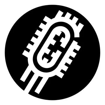 Microphone icon representing audio recording and broadcasting Illustration