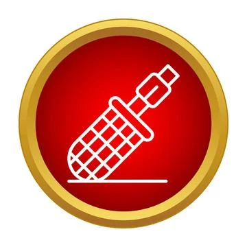 Microphone icon representing audio recording and broadcasting Illustrazione stock
