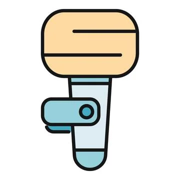 Microphone icon representing broadcasting and communication technology Illustrazione stock