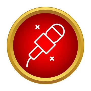 Microphone icon representing journalism, media, and communication Stock Illustration