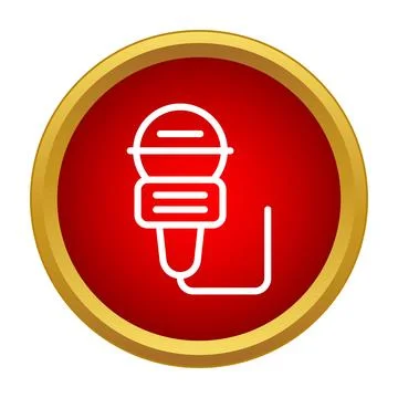 Microphone icon representing media, journalism, and broadcasting Stock Illustration