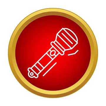 Microphone icon representing sound, audio, speech, and recording Stock Illustration