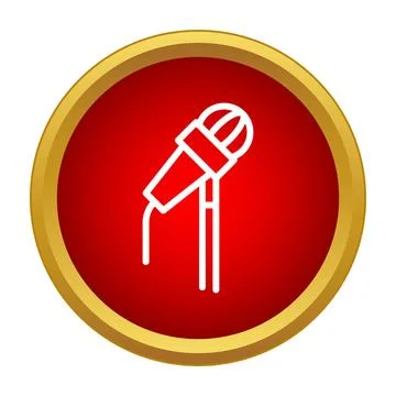 Microphone icon representing sound recording and speech Stock Illustration