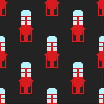 Microphone icon seamless pattern. Vector image "Personal assistant and voice Stock Illustration