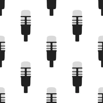 Microphone icon seamless pattern. Vector image "Personal assistant and voice Stock Illustration