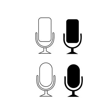 Microphone icon set. Different microphone collection. Vector Illustrazione stock