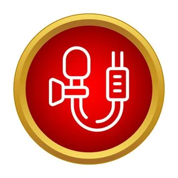 Microphone icon showing audio recording technology symbol Illustrazione stock