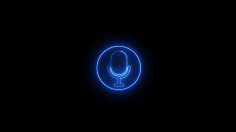 Microphone icon simple design animated on Background. Stock Footage 303031427