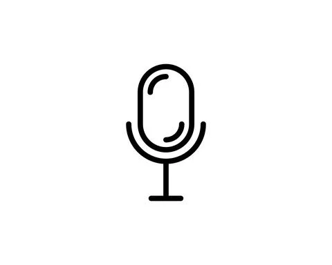 Microphone icon. Single high quality outline symbol for web design or mobile  Stock Illustration