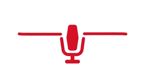 Microphone Icon with Sound Waves, Animated Microphone Sound Waves Stock Footage 307854828