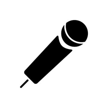 Microphone icon, speech record design isolated on white background Stock Illustration
