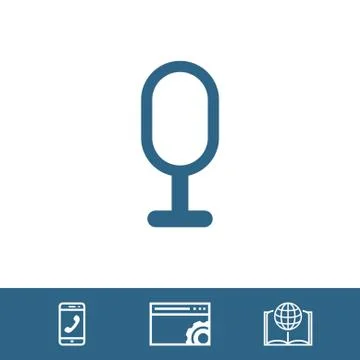 Microphone icon stock vector illustration flat design イラスト素材