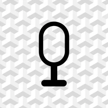 Microphone icon stock vector illustration flat design 库存插图