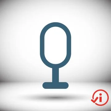 Microphone icon stock vector illustration flat design Stock Illustration