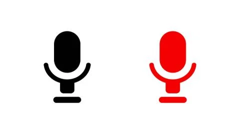 Microphone icon stock vector illustration flat design Stock Illustration