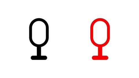 Microphone icon stock vector illustration flat design Stock-Illustration