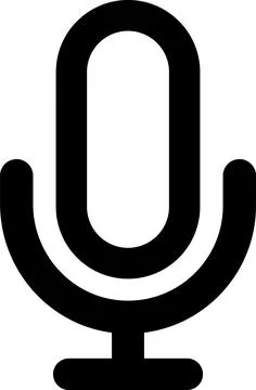 Microphone icon. Studio table microphone. Podcast radio symbol. Stock Illustration