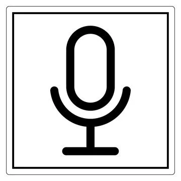 Microphone Icon Symbol on White Background Stock Illustration