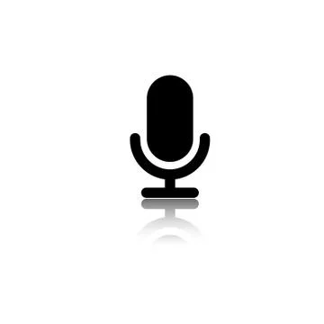 Microphone icon in trendy flat style or design logo, app, user interface. Symbol Stock Illustration