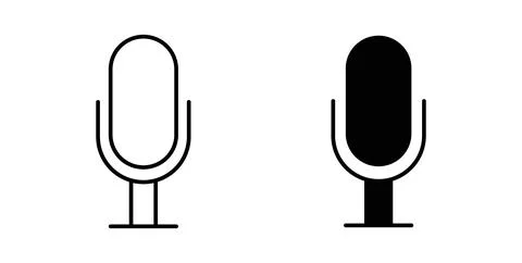 Microphone icon vector art Illustrations 스톡 일러스트