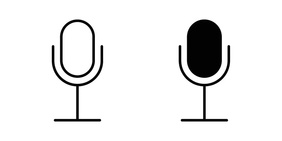 Microphone icon vector design illustrations Stock Illustration