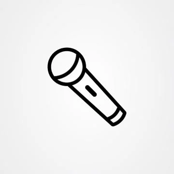 Microphone icon vector design template Illustrazione stock