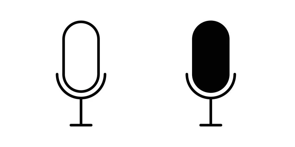 Microphone icon vector editable eps10 스톡 일러스트