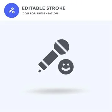 Microphone icon vector, filled flat sign, solid pictogram isolated on white,  イラスト素材