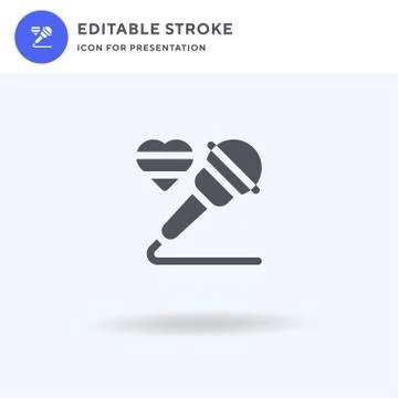 Microphone icon vector, filled flat sign, solid pictogram isolated on white Stockillustratie