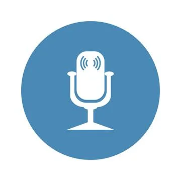Microphone Icon Vector flat design style Stock-Illustration