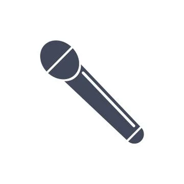 Microphone Icon Vector flat design style Stock Illustration